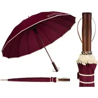 Peterson - Elegante Regeringsparaplu - Rood - Grote 128 cm - Stijlvolle Handgreep