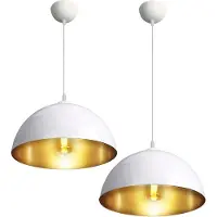 CCLIFE - Industriële Vintage - Hanglamp - Hanglamp voor Keukens - Zwart - Wit - 30cm - e27 - Hanglampen