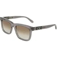 Ferragamo Zonnebril - - SF2113S - Transparant grijs - Acetaat - Vierkant 55mm