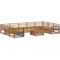 vidaXL Buiten bank set 10 st Naturel Massief Acacia Hout