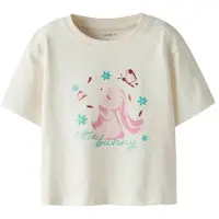 Name it MINI T-shirt lichtgeel Meisjes Katoen Ronde hals Printopdruk - maat 104