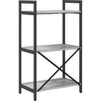 vidaXL Boekenplank 3-laags 56 x 34 x 96 cm Bewerkt hout Grijs Sonoma