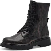 Tamaris Veterlaarsjes 'Stiefel Damen 1-25918-43-360 Textil in schwarz' zwart