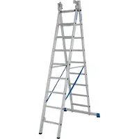 Krause Multifunctionele ladder van aluminium 3 x 9 sporten