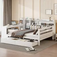 MODFU Gestoffeerd Bed 90x200 - Eenpersoonsbed Met Verstelbaar Regenboog Hoofdeinde - lattenbodem - bekleding van PU-leer - Fluweel - Roze