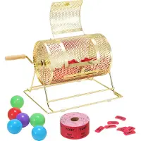 Vevor Lottery Drum Lucky Child Capaciteit 3500 Tickets of 100 Tombola Balls