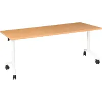 Beliani CAVI - Bureau inklapbaar - Bruin/Wit - 180 x 60 cm - MFC
