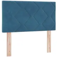 vidaXL LED Hoofdbord Donkerblauw 80 cm Fluweel