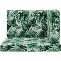 vidaXL Buitenbankkussen Polyester Bladpatroon 80 x 80 cm Bladpatroon