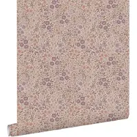 ESTAhome behang bloemetjes mauve paars - 53 cm x 10.05 m - 131458