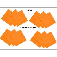 Wefiesta 240x Servetten oranje 24cm x 24cm - 3 laags - Cocktail servet diner eten knoeien restaurant BBQ thema feest verjaardag feest WK