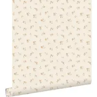 ESTAhome behang vintage bloemetjes zand beige - 53 cm x 10.05 m - 139833