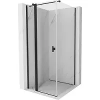 Mexen Mist T douchecabine scharnierend 90 x 90 , transparant, zwart - 8A4T-090-090-70-00