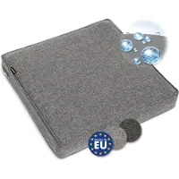 Bomoe ilano – Outdoor Lounge Zitkussen 50x50cm – Tuinkussen 8cm dik, Wasbaar & UV Bescherming – Lichtgrijs
