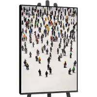 YS Canvas schilderij landschapsformaat handgeschilderd collectieve beweging abstract – -Art Gallery – Dynamische wanddecoratie voor woonkamer – Modern schilderij voor kantoor en hal