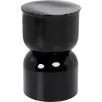 Beliani LETTA - Bijzettafel - Zwart - IJzer