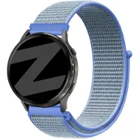 Bandz Nylon Loop Strap 18mm - horlogebandje geschikt voor Garmin Vivoactive 4S / Vivomove 3S / Venu 2S / Venu 3S / Forerunner 255S / Forerunner 265S / Venu 4 41mm - Lichtblauw