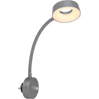 Globo Lampje Lehovo Voor Stopcontact Zilvergrijs
