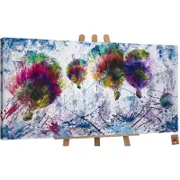YS Canvas schilderij groot handgeschilderd vrije vlucht vogels natuur – -Art Gallery – Luxe wanddecoratie voor woonkamer – Modern schilderij voor slaapkamer en kantoor