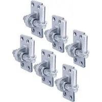 Alberts 846015 Kloben zum Anschrauben, verstellbar um 20 mm, galvanisch verzinkt, dickschichtpassiviert, Dornmaß Ø16 mm, Platte 105 x 45 mm, 6er Set