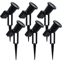 LEDVION - 6x LED Solar Prikspot - 0.29W - 3000K - IP44 - Zwart
