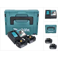 Makita Pack van 2 18V 5,0 Ah Li-ion batterijen - 197624-2 (Oplader + Makpac koffer)