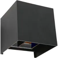 Steinhauer Wandlamp Muro 3098ZW Zwart - Modern - Kunststof, Metaal - Compacte afmetingen 11x11x11 cm -