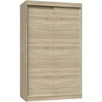 Top E Shop Garderobe, IGA 120 SON C KPL Slaapkamerkast 7 Planken 2 Deur(en) Sonoma Eiken Kledingkast (120 x 61 x 200 cm)