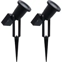 LEDVION - 2x LED Solar Prikspot - 0.29W - 3000K - IP44 - Zwart