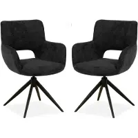 MX Sofa Eetkamer stoel Darwin - Antraciet (set van 2 stuks)