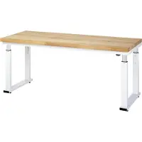 RAU Werktafel serie adlatus 600, 2000 x 700 x 740-1140 mm, beuken massief blad