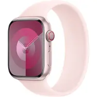 Apple Siliconen solobandje voor de Watch | 44/45/46/49 mm - Maat 7 - Light Pink
