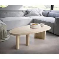 DELIFE Salontafel Wido 110x50 cm Mango White Wash