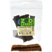 Zoolekker - Vleesstrips geit of fazant hondensnack (100 g) Fazant x5