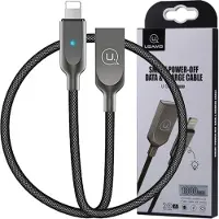 Usams U-Sun Serie - Lightning Kabel - 1,9m - Power-Off - Zwart