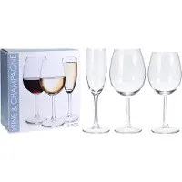 Koopman Wijnglazen set - 18-delig - glas - 3 verschillende soorten - Wijnglazen