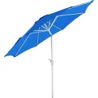 Mendler Parasol N18, tuinparasol, Ø 2,7 m kantelbaar polyester/aluminium 5 kg ~ blauw