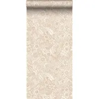 ESTAhome behang bloemtekeningen beige - 53 cm x 10.05 m - 139547