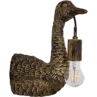 LINDBY Wandlamp Nirvathia, dimbaar, messing / goud, Woon-/ Eetkamer, metaal, Design, wandlamp