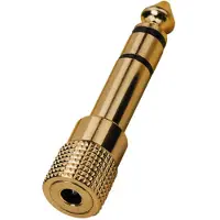 Monacor HA-37G Audio Adapter [1x Jackplug male 6,3 mm - 1x Jackplug female 3,5 mm]