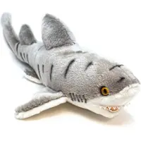 Nature Planet Pluche grijze tijgerhaai knuffel 40 cm - Tijgerhaaien zeedieren knuffels - Speelgoed voor kinderen