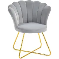 HOMCOM - Accentstoel - Polyester - 69x64x80cm - Grijs