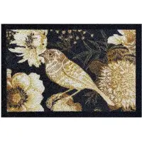 Vica International Deurmat Golden Bouqet antraciet - 40x60 cm