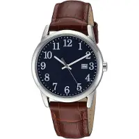 TYME Cambridge Heren Horloge - 38mm Blauw/Bruin - Horloges voor Mannen