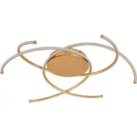 LINDBY Plafondlamp , Yareli, dimbare, Goud / Messing, Woonkamer, Metaal, Modern