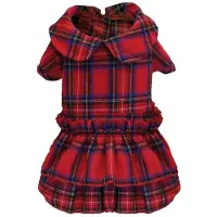Croci kerstjurk schotse ruit rood 25 cm