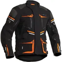Lindstrands Sunne Textile Jas Zwart Oranje Maat 56
