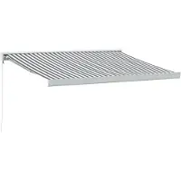 vidaXL Luifel uittrekbaar 3x2,5 m stof en aluminium antraciet en wit