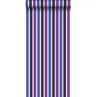 ESTAhome behang strepen blauw en paars - 53 cm x 10.05 m - 116518