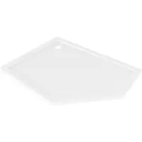Mexen Flow kwartronde douchebak slim links 90 x 80 , wit glans - 46P108090L